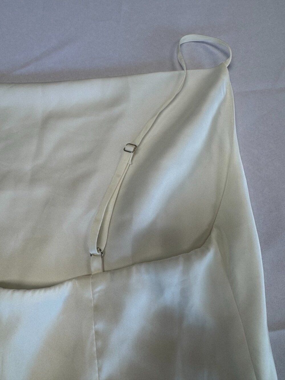 Altar'd State White Ivory Satin Mini Dress Size S - Picture 13 of 13